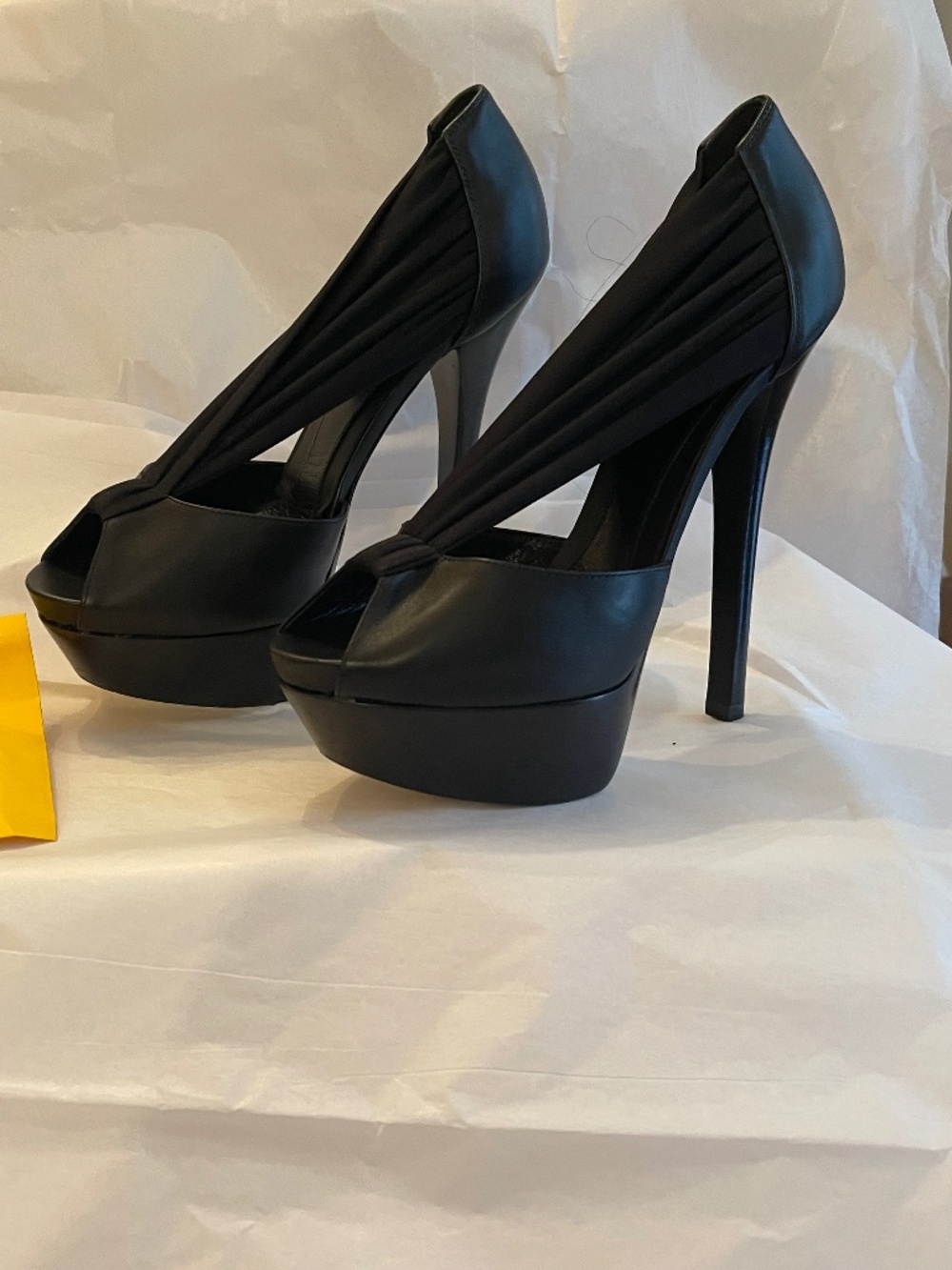Fendi Draped Lycra Platform Pumps  EU 38.5 Extra Fendi Heel Caps Great Condition